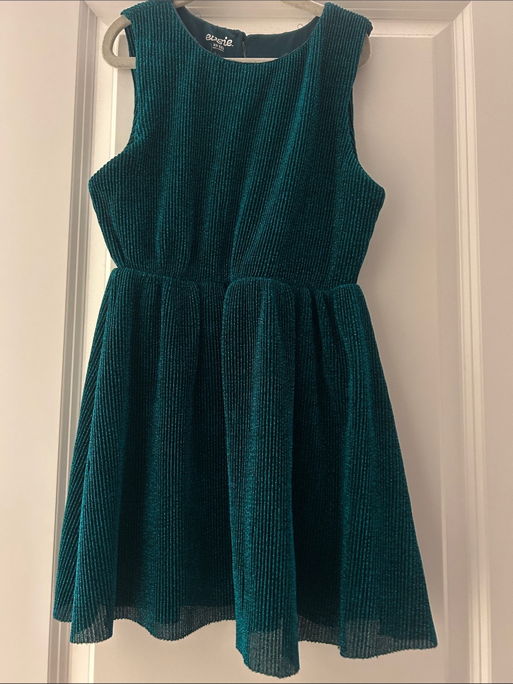 Girls' Teal Sleeveless Party Dress